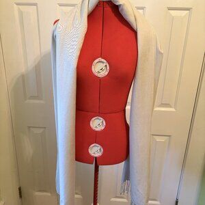 Vintage Pashmina scarf light grey with fringe - Pringle of Scotland